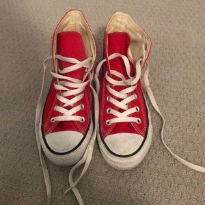 Red high top converse